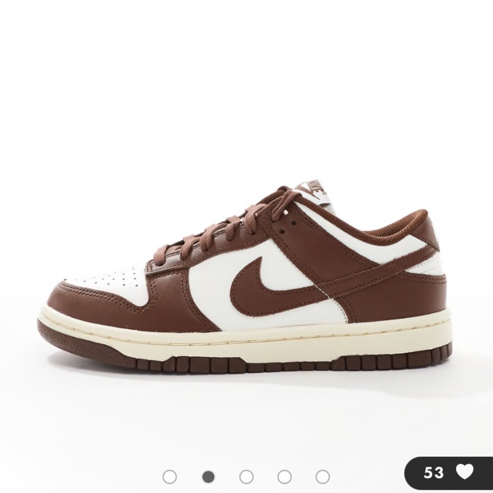 NIB Women’s Nike Dunk Low sneakers in white and suede brown - Picture 6 of 8